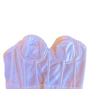 Dominique Satin White Bustier